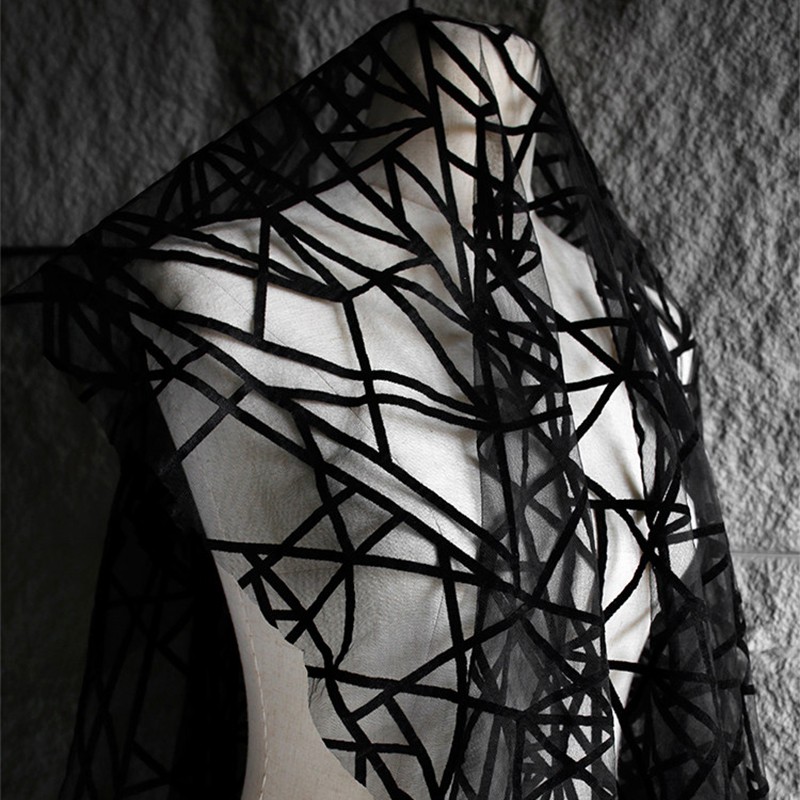 100x135cm Black Geometric Patt - Textile And Sewing Supply 评论和价格