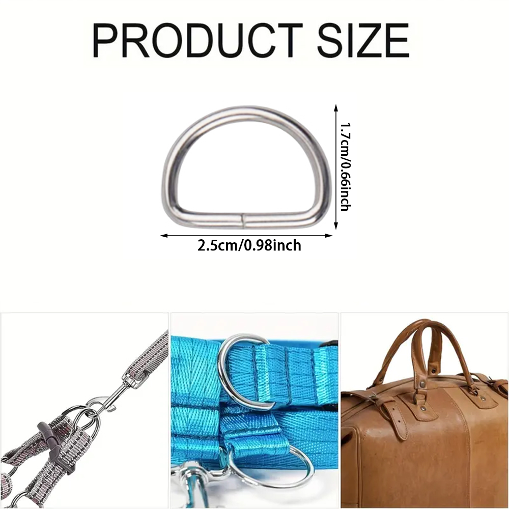38/58/80 Pcs D Rings Metal Buc - Sewing Necessities 评论和价格