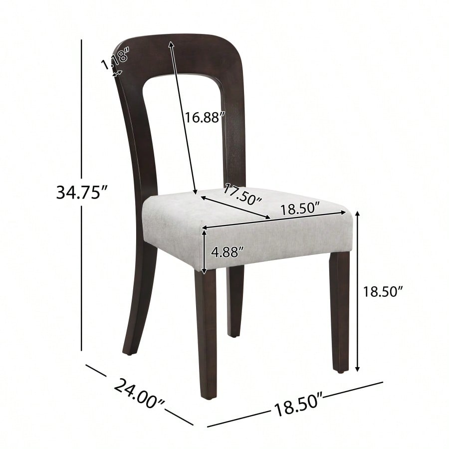 Dining Chairs Set Of 2, Uphols - Fabric Weight Set 评论和价格