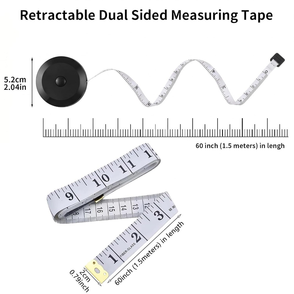Soft Tape Measure Set of 2 Pac - Fabric Weight Set 评论和价格