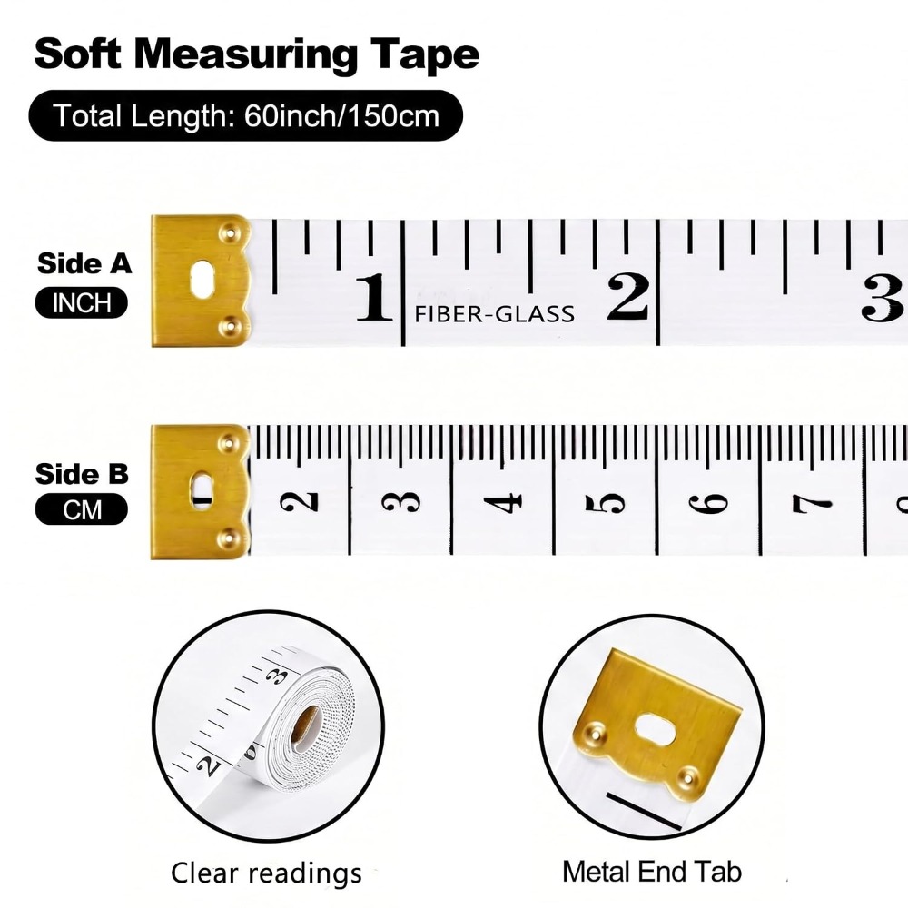 Soft Tape Measure Set of 2 Pac - Fabric Weight Set 评论和价格