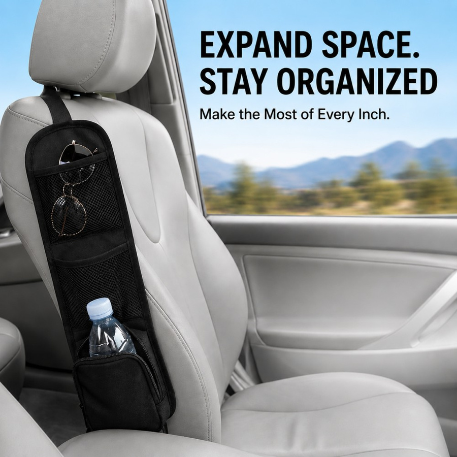 Car Seat Side Hanging Storage  - Elastic Waistband Roll 评论和价格