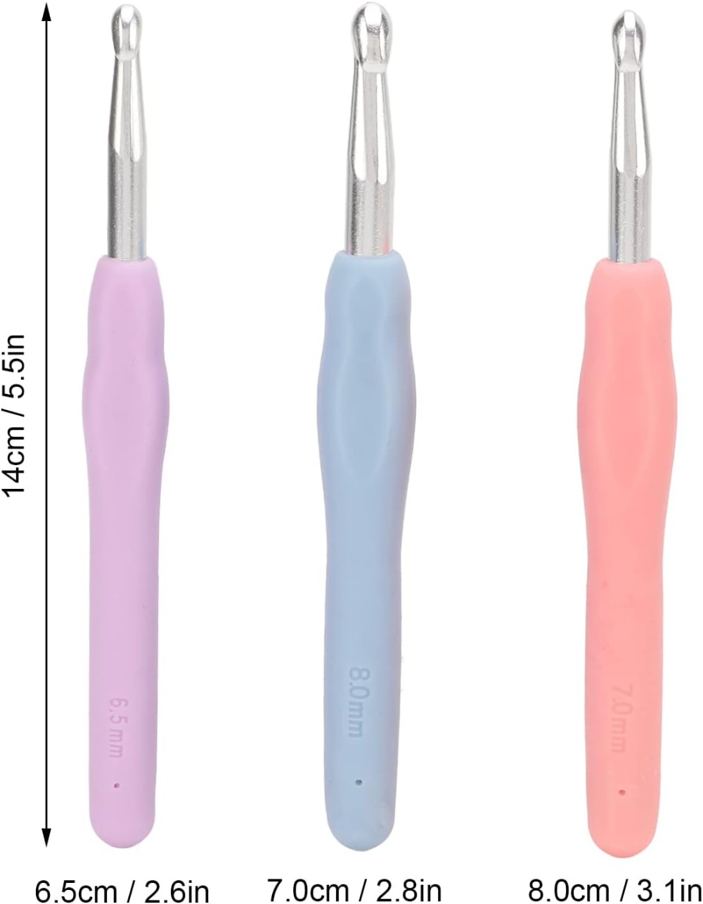 Ergonomic Crochet Hooks Set La - Sewing Necessities 评论和价格