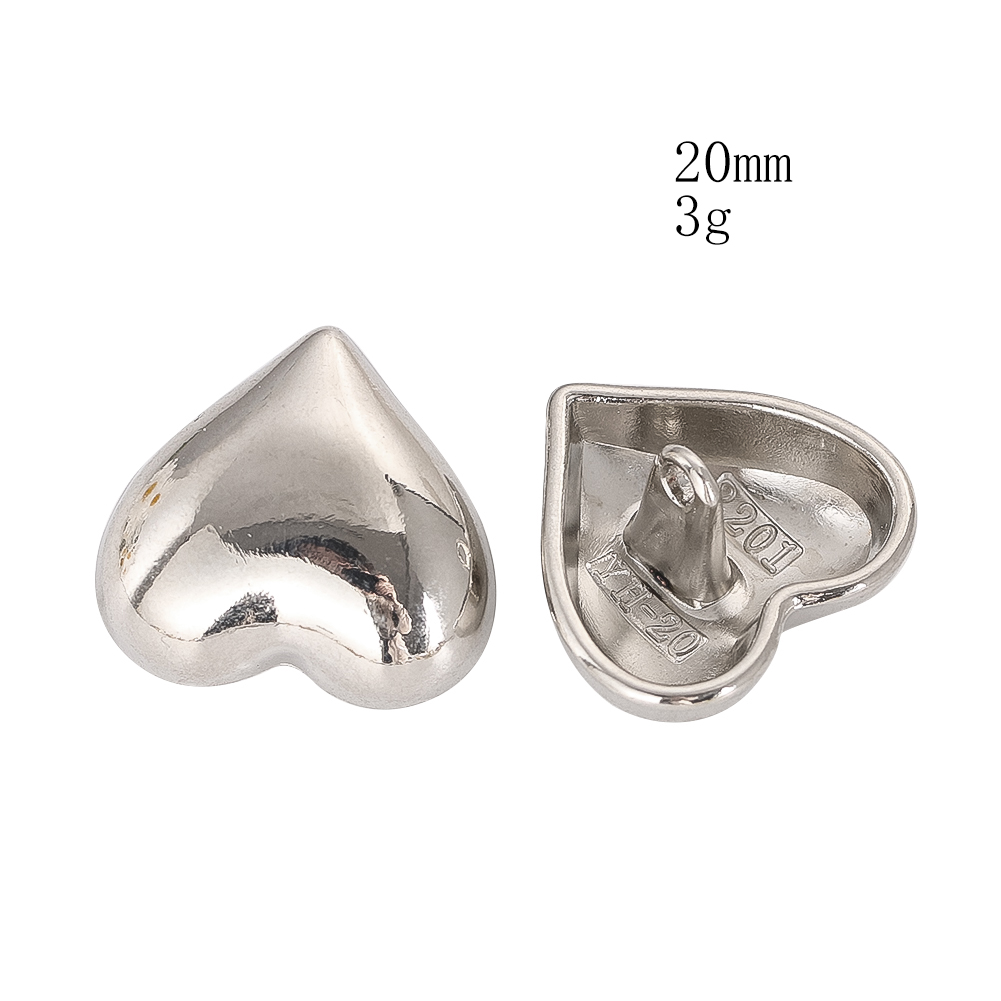 5PCS Metal Heart Shank Buttons - Button Hole Cutter 评论和价格