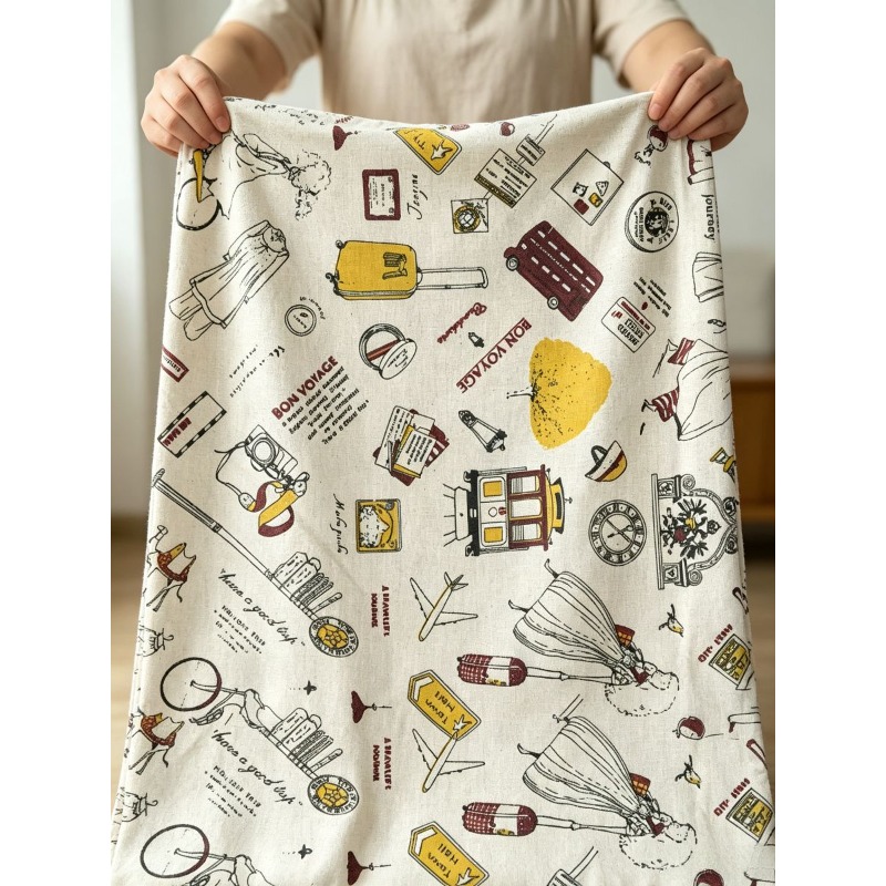 Mixed‑Blend Fabric with Girl P - Sewing Textiles 评论和价格