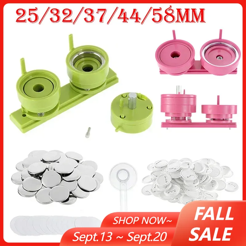 100Sets 25/32/37/44/58mm Badge - Button Hole Cutter 评论和价格